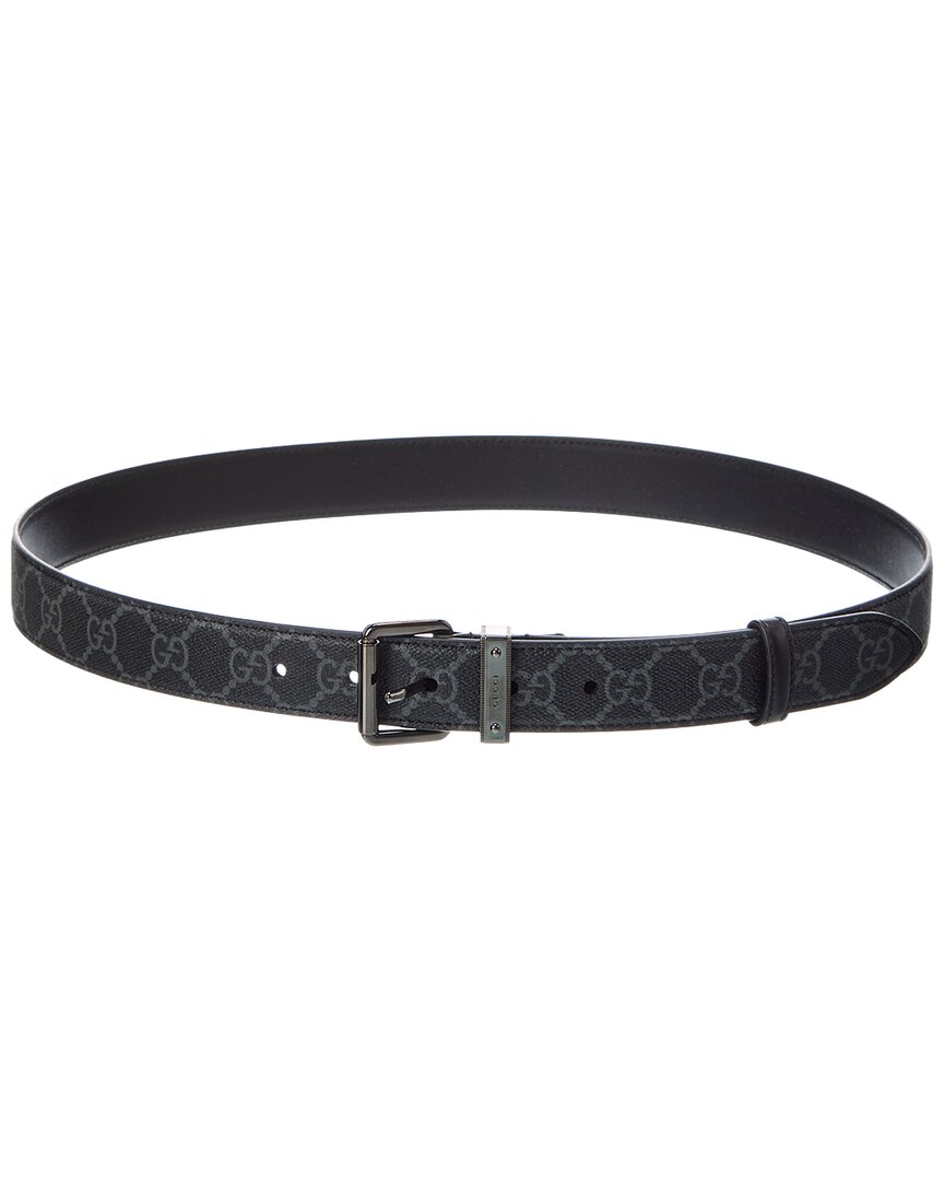 Gucci Gucci Reversible Gg Supreme Canvas & Leather Belt