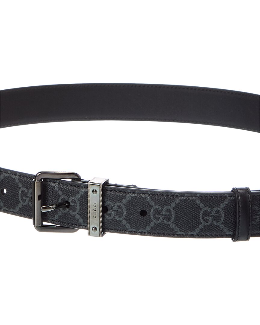 Gucci Gucci Reversible Gg Supreme Canvas & Leather Belt