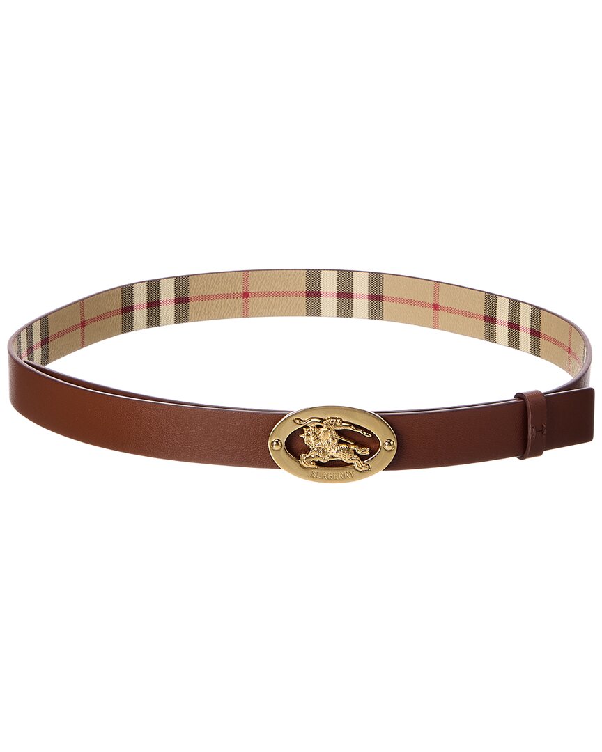 Burberry Burberry Check Reversible E-Canvas & Leather Belt