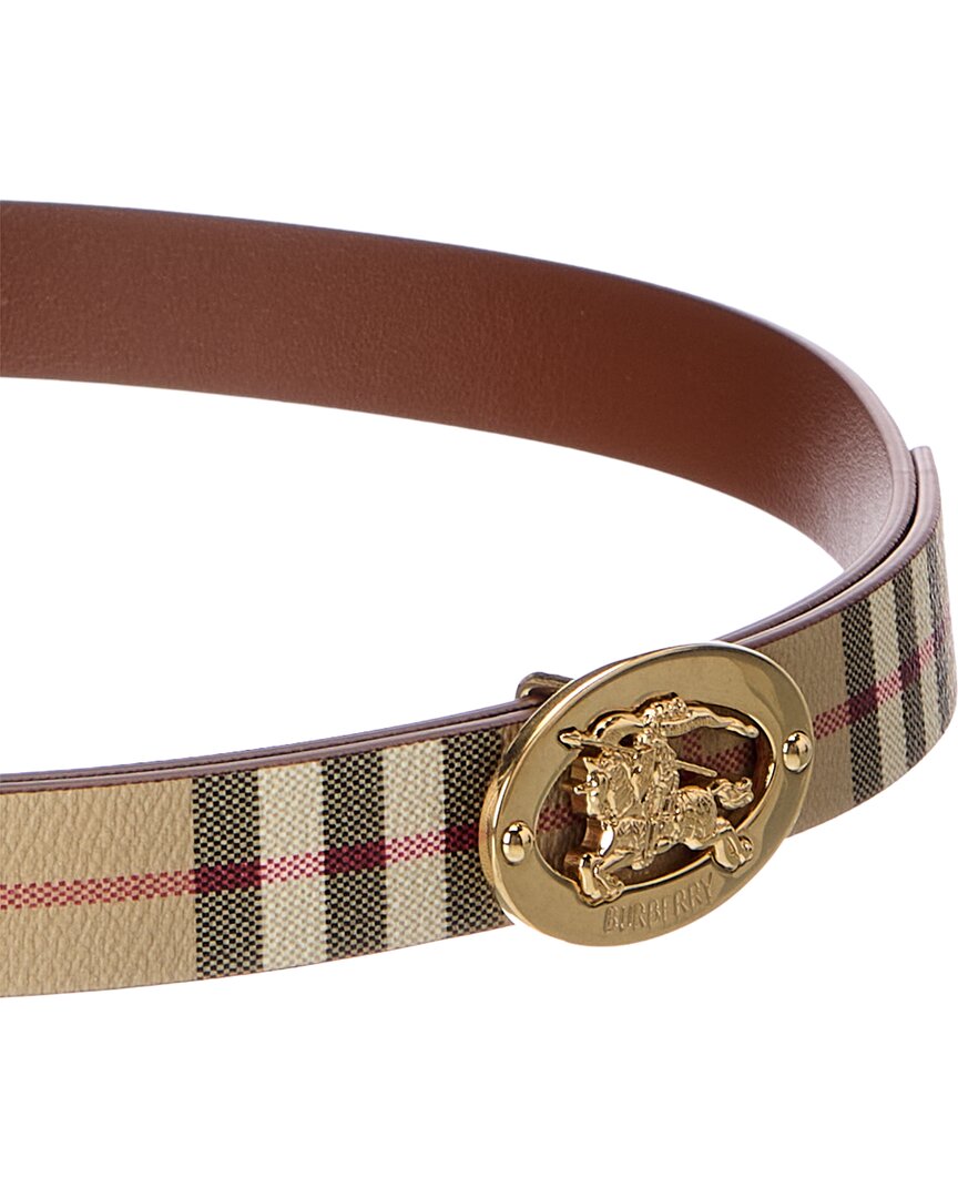 Burberry Burberry Check Reversible E-Canvas & Leather Belt