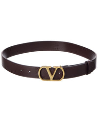 Valentino Valentino Vlogo Leather Belt