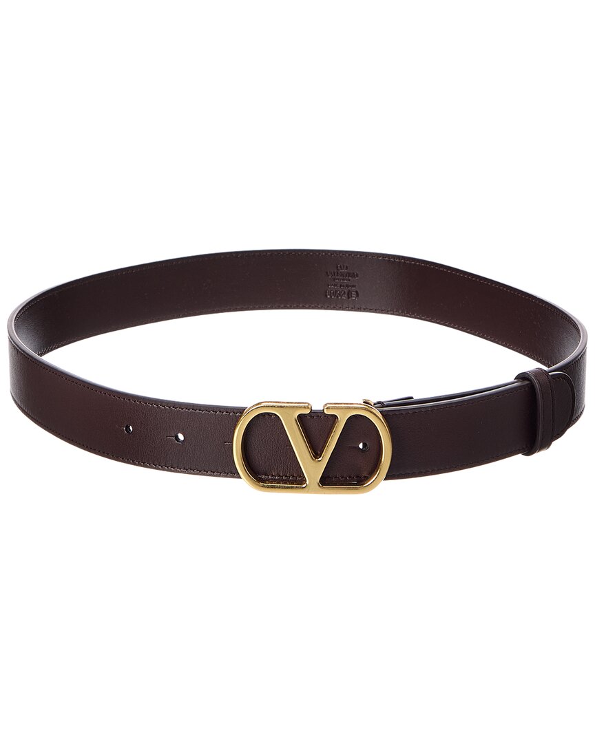 Valentino Valentino Vlogo Leather Belt