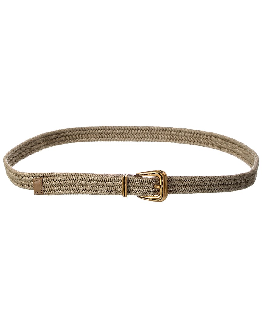 Brunello Cucinelli Brunello Cucinelli Woven & Leather Belt