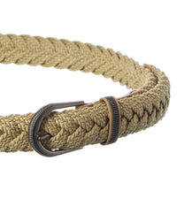 Brunello Cucinelli Brunello Cucinelli Woven & Leather Belt