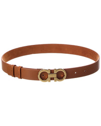Ferragamo Ferragamo Gancini Adjustable Leather Belt