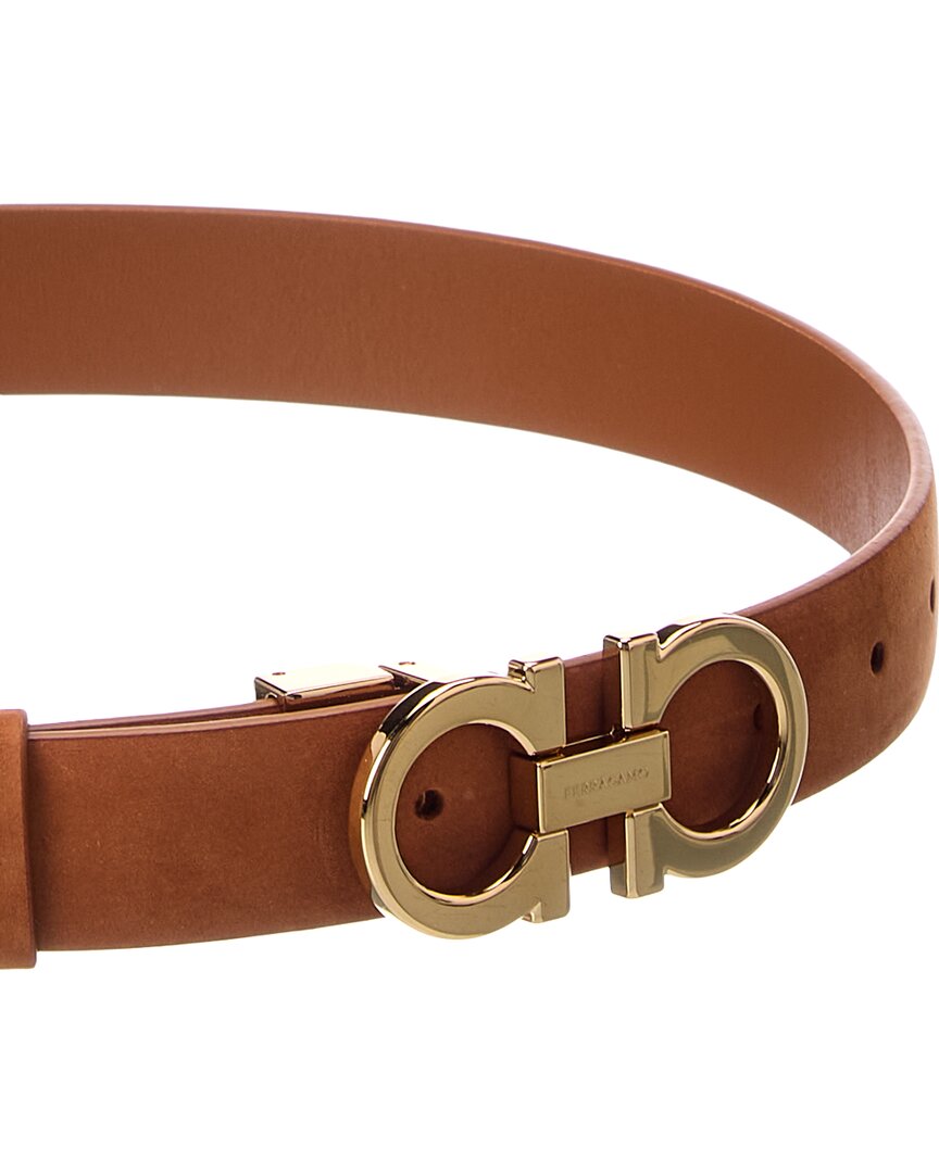 Ferragamo Ferragamo Gancini Adjustable Leather Belt