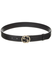 Gucci Gucci Interlocking G Leather Belt