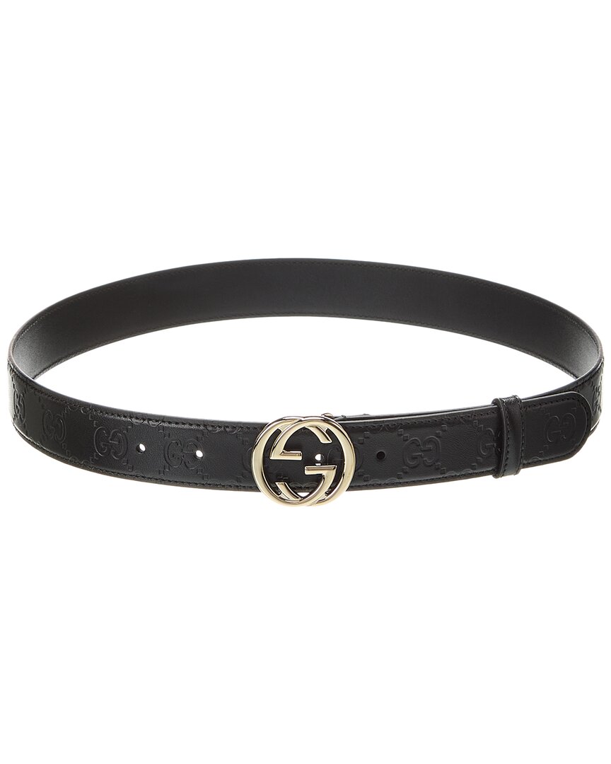 Gucci Gucci Interlocking G Leather Belt