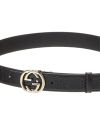 Gucci Gucci Interlocking G Leather Belt