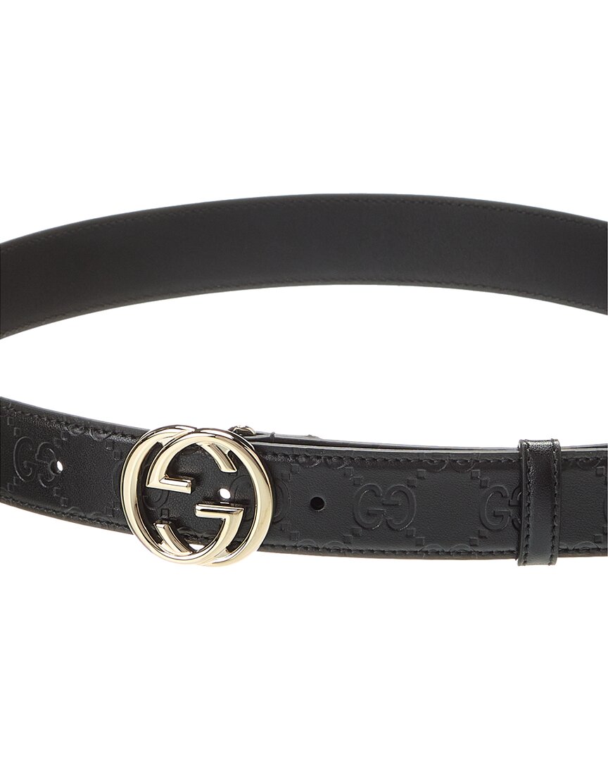 Gucci Gucci Interlocking G Leather Belt