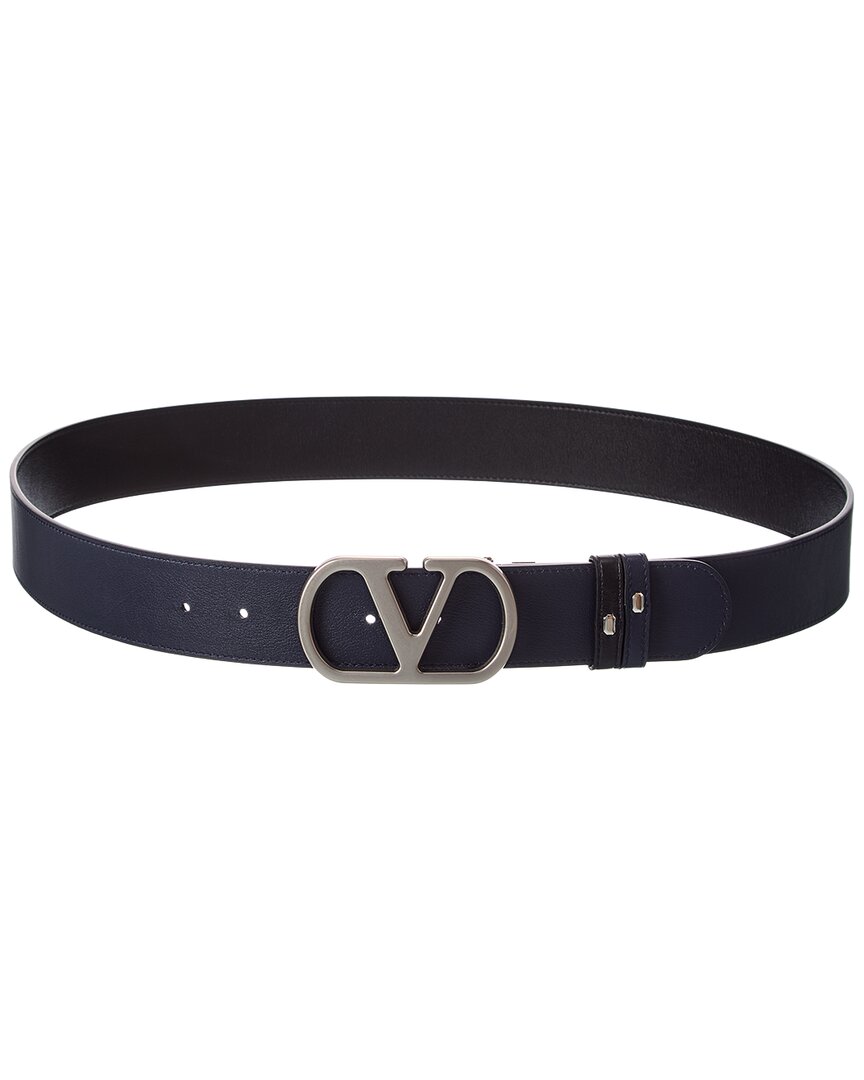 Valentino Valentino Vlogo Reversible Leather Belt