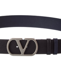 Valentino Valentino Vlogo Reversible Leather Belt