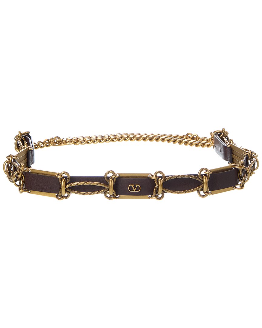 Valentino Vlogo Signature Leather Belt