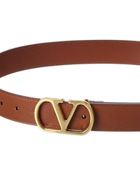 Valentino Valentino Vlogo Signature Mini Leather Belt