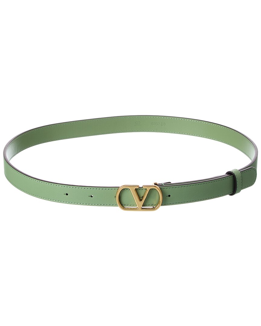 Valentino Valentino Vlogo Signature Leather Belt