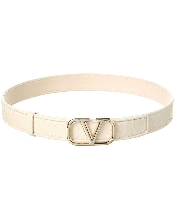 Valentino Vlogo Leather Belt