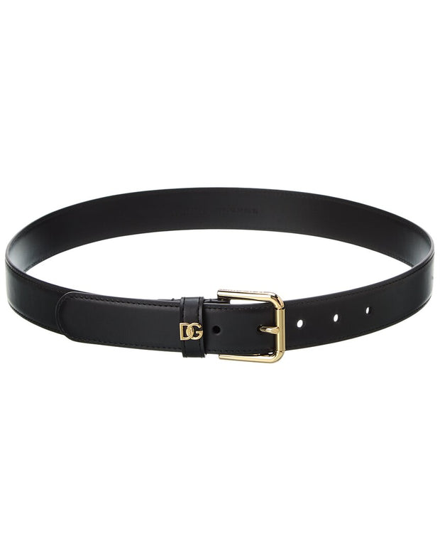 Dolce & Gabbana Dg Logo Leather Belt