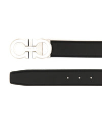 Ferragamo Men Cintura "Gancini" In Pelle