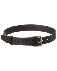 Burberry B Buckle Leather Belt Regular 12 (L) Black