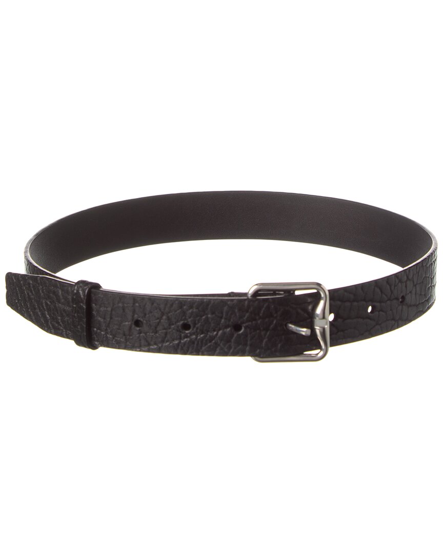 Burberry B Buckle Leather Belt Regular 12 (L) Black