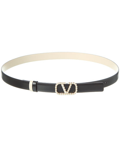 Valentino Vlogo Signature Reversible Leather Belt