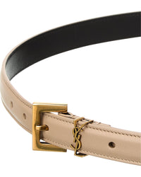 Saint Laurent Cassandre Leather Belt