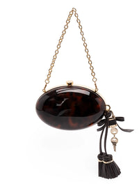 Self-Portrait Women Resin Oval Clutch