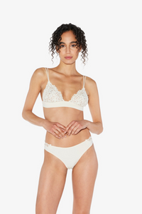 La Perla Off-White Triangle Bra With Macramé Cfi906335