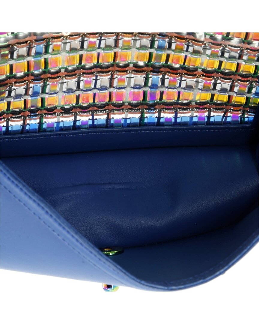 Chanel Chanel Blue Woven Pvc/Lambskin Leather Iridescent Boy, Never Carried (Authentic