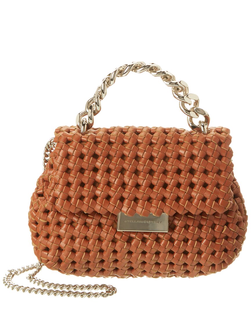 Stella Mccartney Becks Weaved Mini Shoulder Bag ONE SIZE Brown Multi