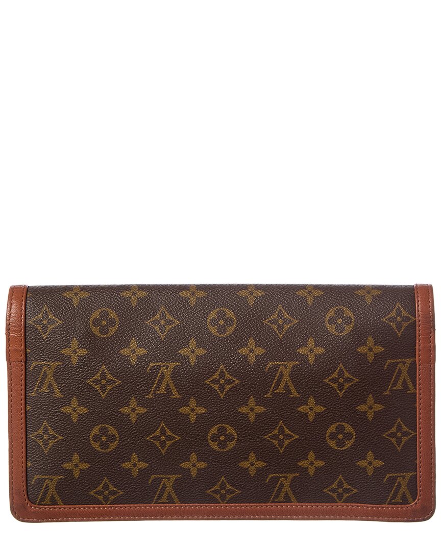 Louis Vuitton Louis Vuitton Brown Monogram Coated Canvas Pochette Dame Gm (Authentic