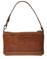 Frye Melissa Convertible Leather Wristlet Wallet, Brown