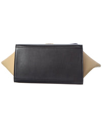 Pre-Owned Celine Brown Calfskin Tricolor Small Trapeze Bag (Authentic Pre-Loved)