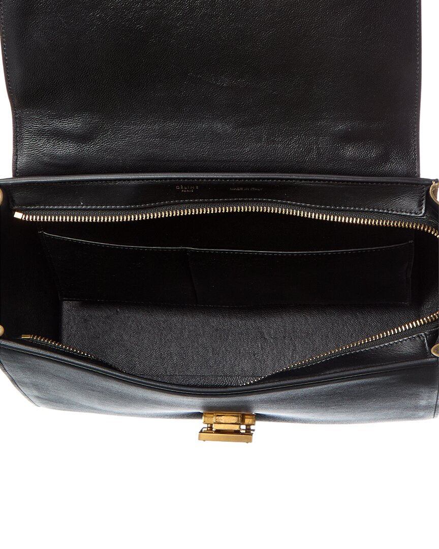 Pre-Owned Celine Brown Calfskin Tricolor Small Trapeze Bag (Authentic Pre-Loved)