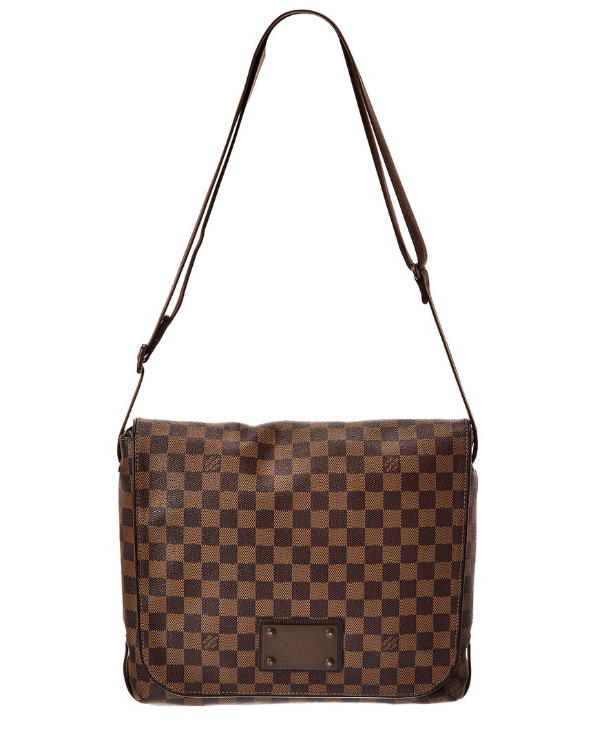 Louis Vuitton Louis Vuitton Brown Damier Ebene Coated Canvas Brooklyn Mm (Authentic Pre-Loved)