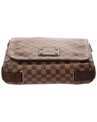 Louis Vuitton Louis Vuitton Brown Damier Ebene Coated Canvas Brooklyn Mm (Authentic Pre-Loved)