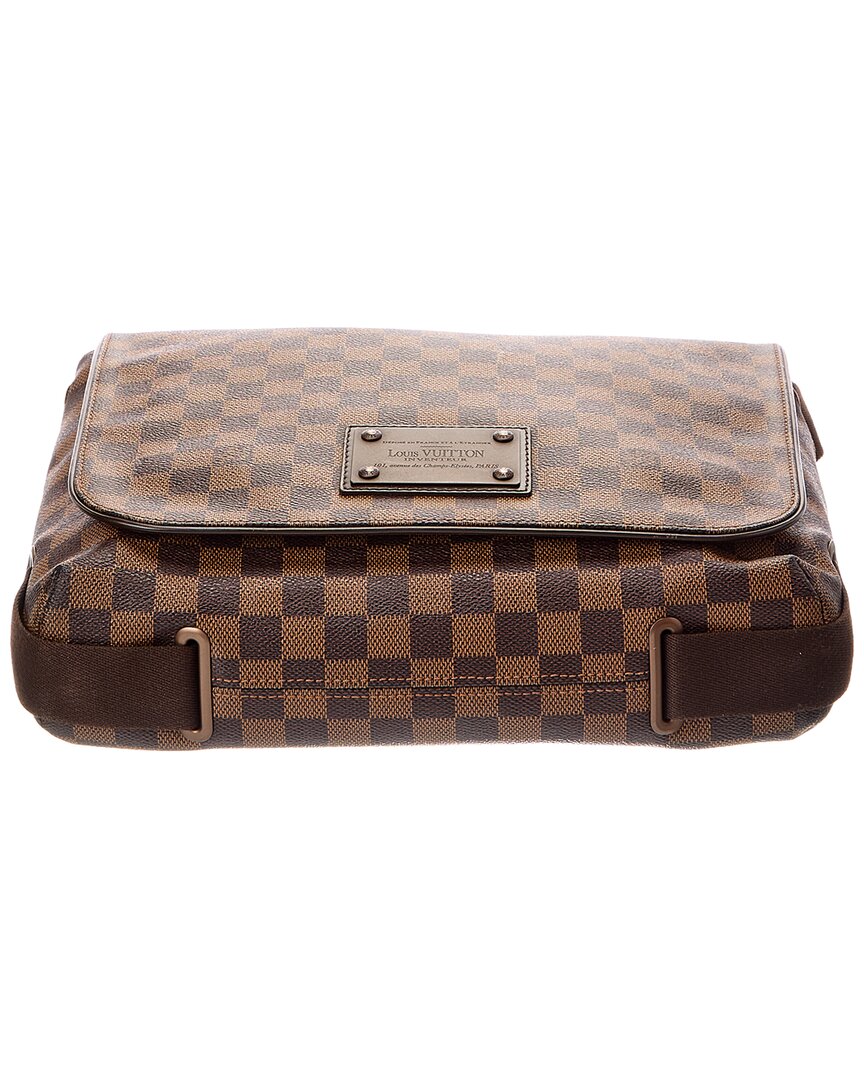 Louis Vuitton Louis Vuitton Brown Damier Ebene Coated Canvas Brooklyn Mm (Authentic Pre-Loved)