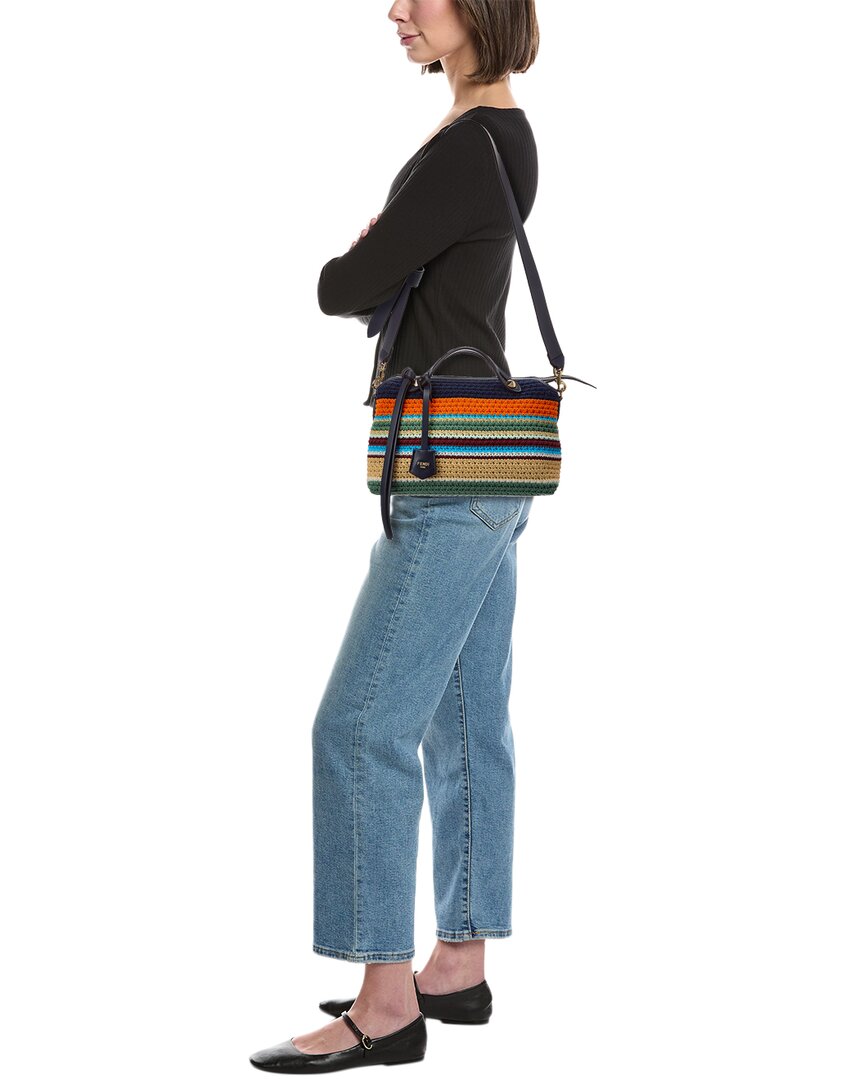 FENDI Fendi By The Way Soft Medium Crochet & Leather Clutch