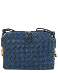 Tiffany & Fred Paris Woven Leather & Denim Crossbody