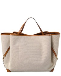 Chloé Chloé Clover Double Carry Canvas & Leather Tote
