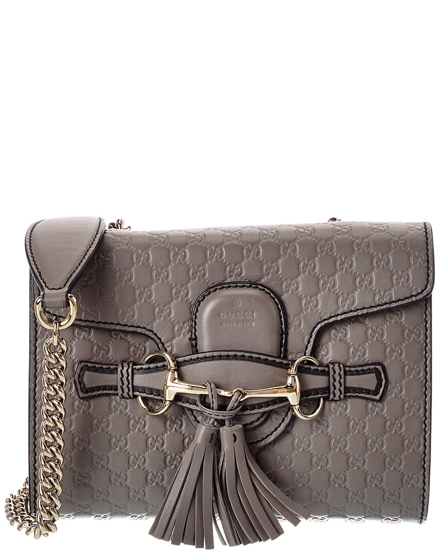 Gucci Gucci Grey Guccissima Emily Crossbody Bag (Authentic Pre-Loved)