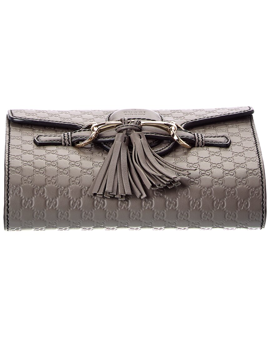Gucci Gucci Grey Guccissima Emily Crossbody Bag (Authentic Pre-Loved)