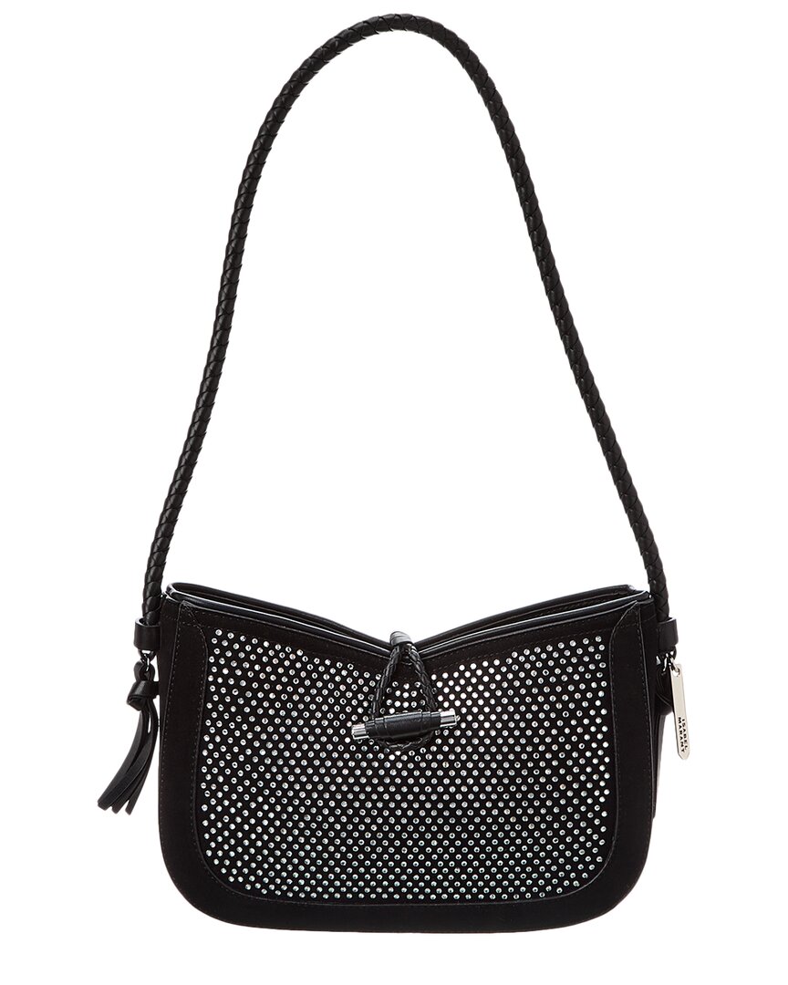 Isabel Marant Vigo Suede Shoulder Bag Black ONE SIZE