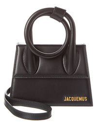 Jacquemus Le Chiquito Noeud Leather Shoulder Bag ONE SIZE Black