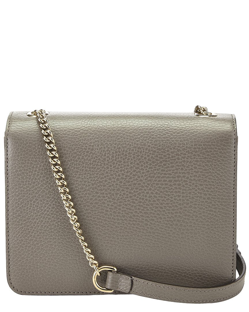 Gucci Gucci Grey Leather Interlocking Crossbody (Authentic Pre-Loved)