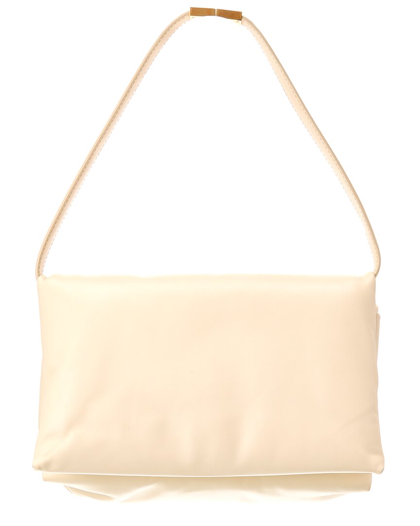Marni Prisma Leather Shoulder Bag White ONE SIZE