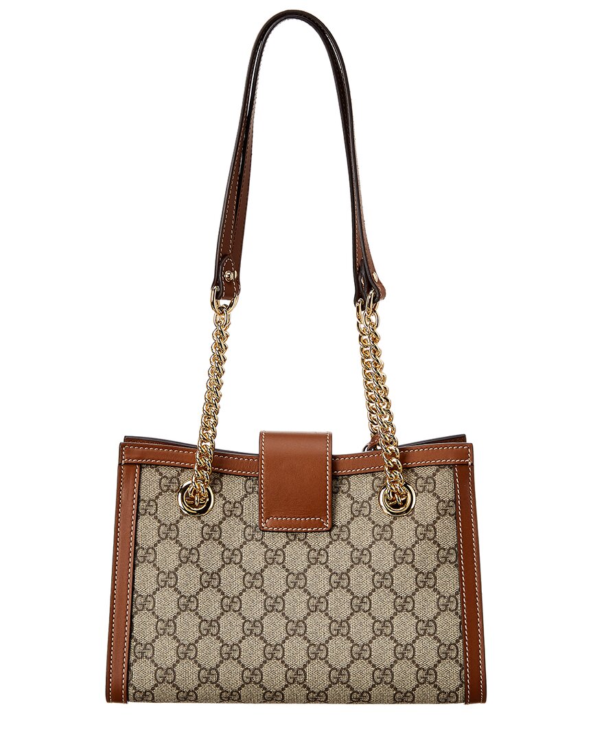Gucci Padlock Small Gg Supreme Canvas & Leather Shoulder Bag