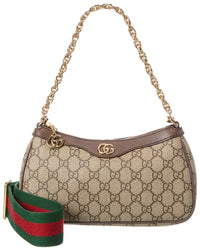Gucci Gucci Ophidia Gg Small Canvas & Leather Shoulder Bag