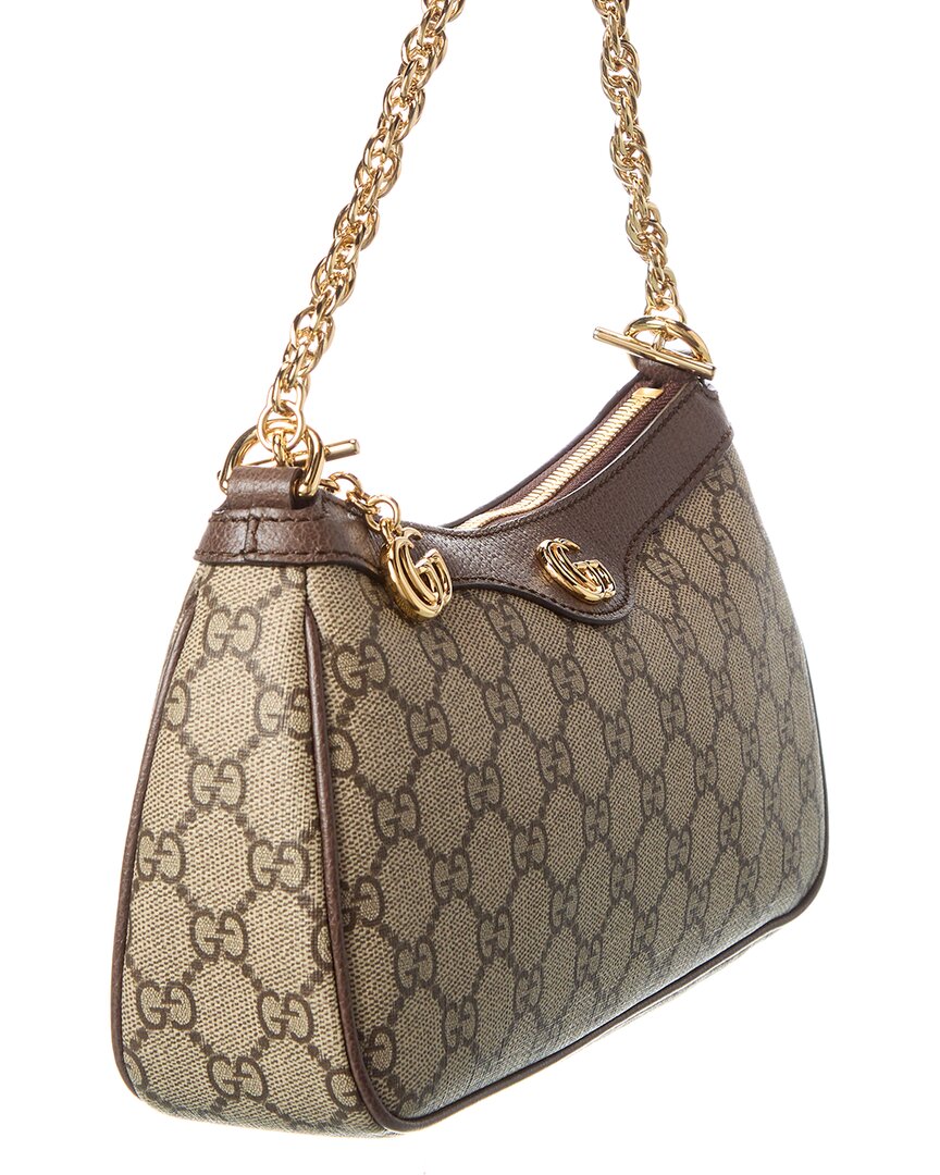 Gucci Gucci Ophidia Gg Small Canvas & Leather Shoulder Bag