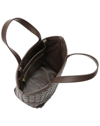 Tiffany & Fred Paris Woven Leather Top Handle Shoulder Bag